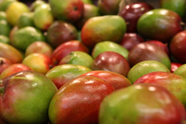 Fresh tropical mangoes — the signature fruit of Caribbean, Indian, and African cuisine, available at Tropical Hut